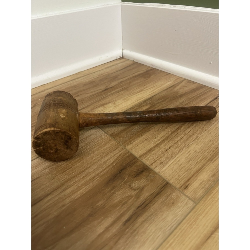 Vintage Wooden Mallet 10" Antique Tool
